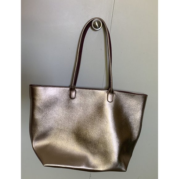 BATH BODY WORKS Faux Leather Rose Gold LIMITED EDITION BAG TOTE PURSE + Mini Set - Picture 3 of 10